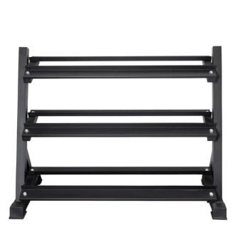 3 Tier Commercial Dumbbell Rack - 48 inch length (for 10 pair dumbbells 5-50lb)