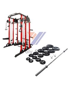 F5008 Functional Trainer+255Lb weight plate+7ft barbell